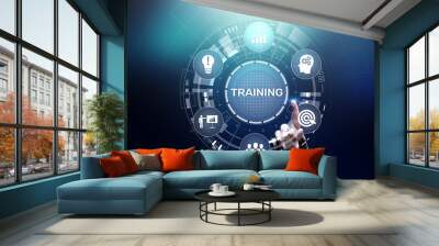 Training Online Education Webinar Personal Development Motivation E-learning Business concept on virtual screen. Wall mural