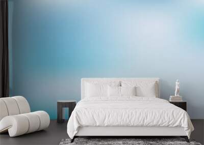 Abstract green, blue and white gradient background Wall mural