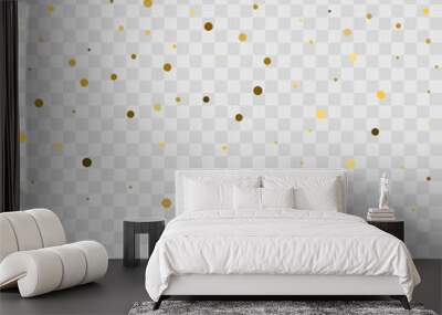 Gold confetti celebration background Wall mural