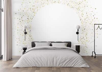 gold glitter background polka dot vector illustration Wall mural