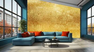 Gold textured background. Golden holiday backdrop. Wall mural