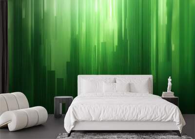 Green matrix background. Ai generated. Wall mural