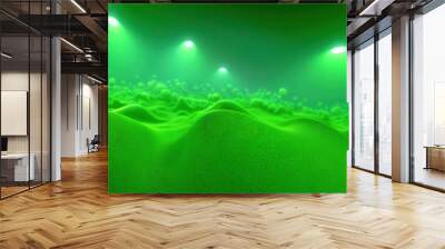 Green matrix background. Ai generated. Wall mural