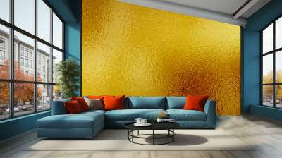 Shiny gold texture paper, foil. Wall mural