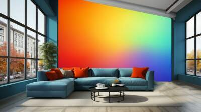 smooth and blurry colorful gradient mesh background. modern bright rainbow colors. easy editable sof Wall mural