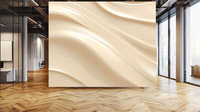 Waves of whipped mayonnaise, cream or butter. Wall mural