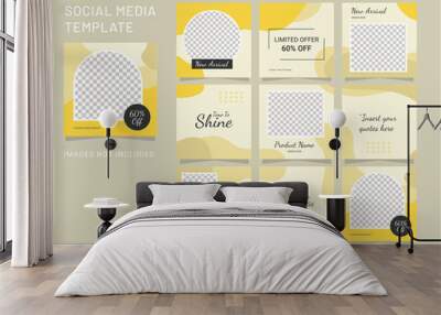 Puzzle Template Social Media Fashion Women Post Wall mural