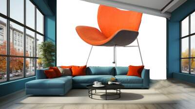 orange chair isolated on white background Wall mural