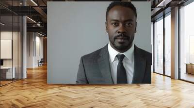 Black professional portrait against a white backdrop Wall mural