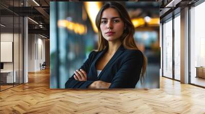 Confident professional young businesswoman, company employee, lady executive manager Wall mural