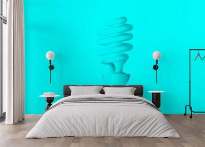 Glowing light bulb in idea, innovation and inspiration concept Wall mural