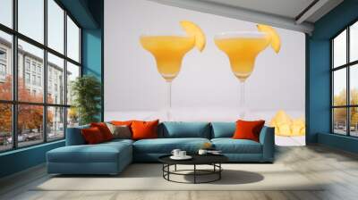 mango margarita cocktail on table Wall mural