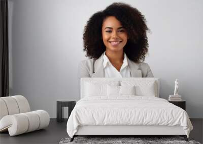 photo with the arms crossed of a businesswoman against a studio backdrop Wall mural