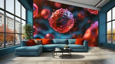 t-cells or cancer cells Wall mural