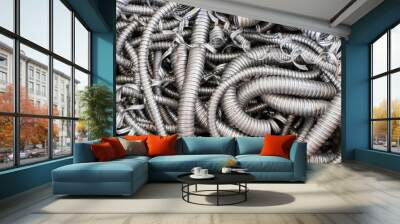 flexible metal hose Wall mural