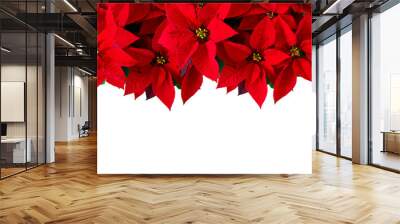 Christmas, greeting card with christmas red design Wall mural