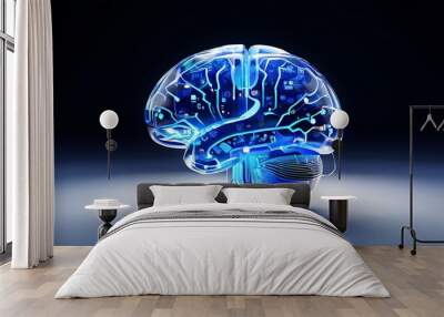 the human brain the center of mind spiritual, knowledge and technology Wall mural