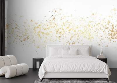 gold sparkle splatter border Wall mural