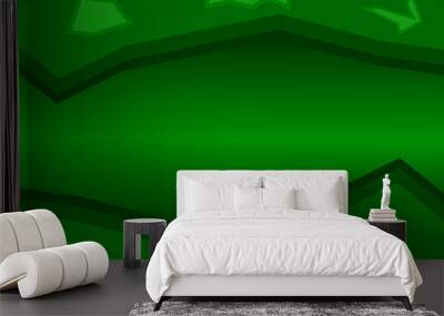 Abstract green geometric background with copy space. Wall mural