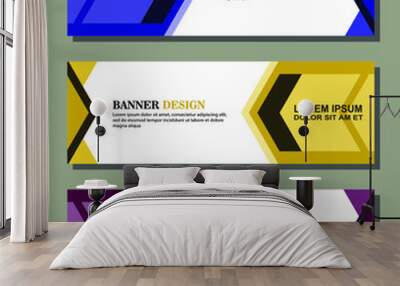 Geometric banner design with Vector presentation template. colorful banner. Wall mural