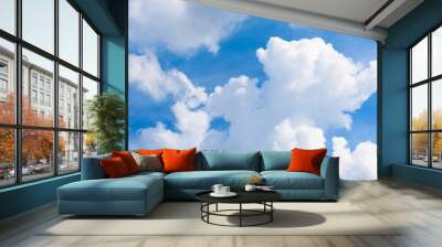 clouds in blue sky Wall mural