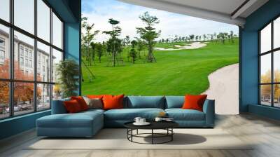 landscape of golf course Wall mural