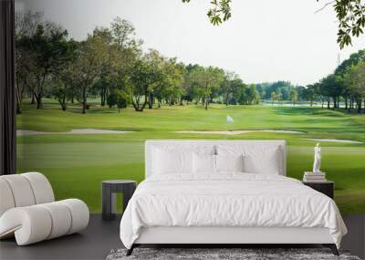 landscape view of golf course Wall mural