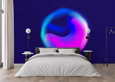 Colorful flow liquid in future design style. Trendy Innovations blend systems. Beautiful fluid shape. Awesome abstract overflow substance. Concept spot for design. Wall mural