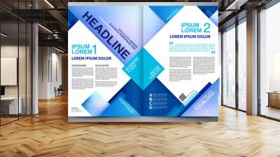 brochure design two pages a4 vector template Wall mural