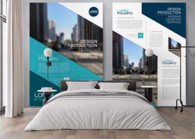 Business brochure flyer design a4 template. Wall mural