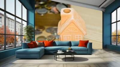 Image of Money & House. Wall mural