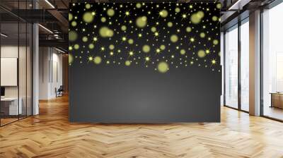 Christmas Background with stars and snowflakes - illustration Wall mural