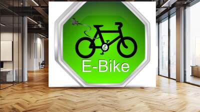 E-Bike Button Wall mural