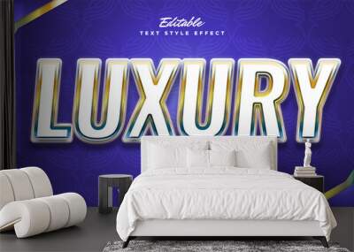 Editable text effect in Colorful Gradient with Luxury Concept Wall mural