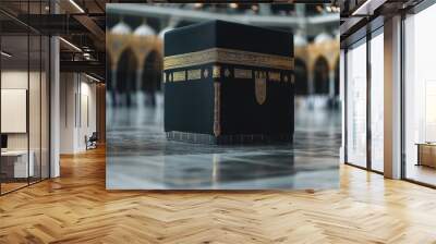 the Kaaba, professional, commercial photo, depth of field, kaaba on the background Wall mural