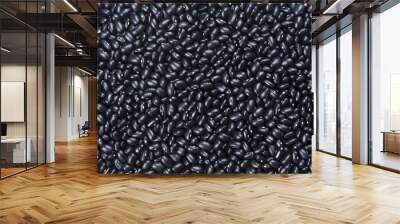 Black kidney beans background. Bean pattern Wall mural