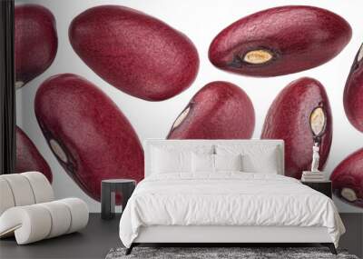 Red kidney beans isolated on white background with clipping path Wall mural