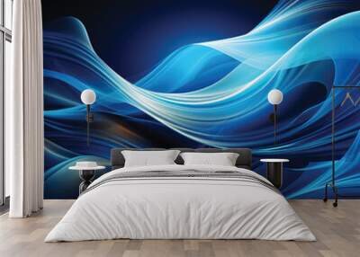 blue backround vector type icon Wall mural