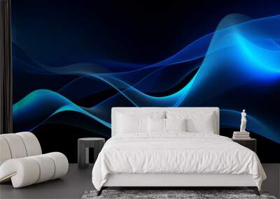 dark azure blue abstract background Wall mural