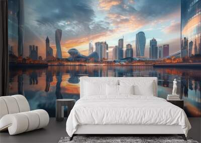 Future city concept Wall mural