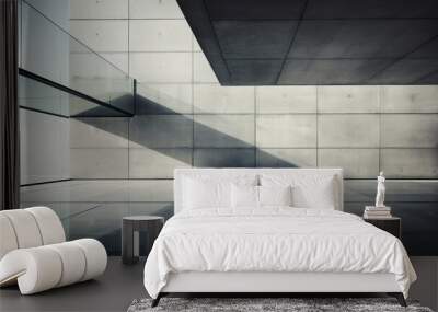 Geometry and perspective of modern architecture Wall mural