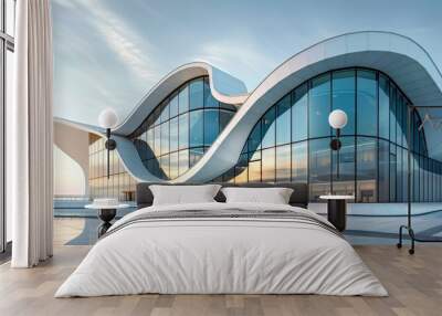 glass minmalistic architectural forms Wall mural