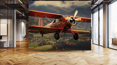 old airplane flight Wall mural