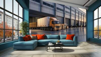 transport delivery worldwide Wall mural