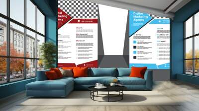 Creative business flyer template banner, Modern a4 poster page excavator minimal brochure cover digital marketing.... Wall mural