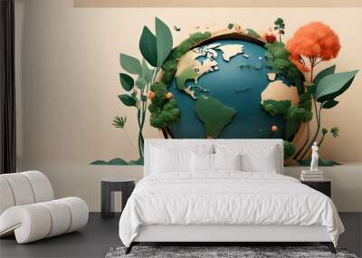 earth day landing page design Wall mural