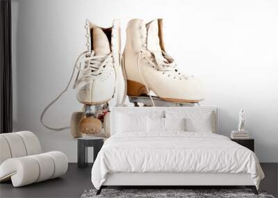 roller skates isolated on white background Wall mural