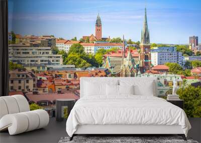 City of Gothenburg rooftops panoramic view Wall mural