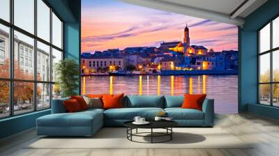 Old mediterranean town of Betina sunset view Wall mural