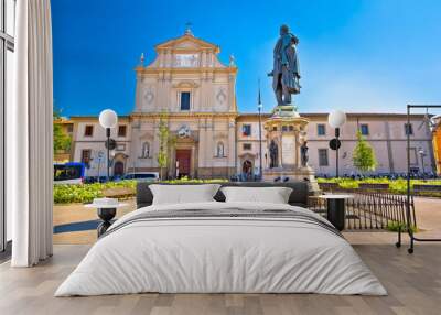 Piazza San Marco square and church in Florence architecture view Wall mural